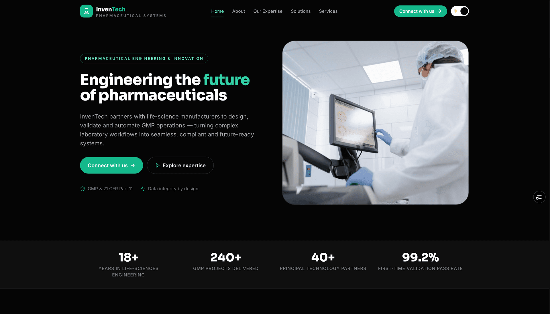 Inventech website preview
