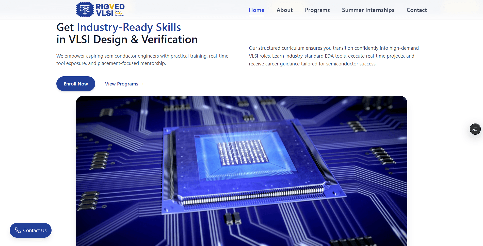 Rigved VLSI website preview